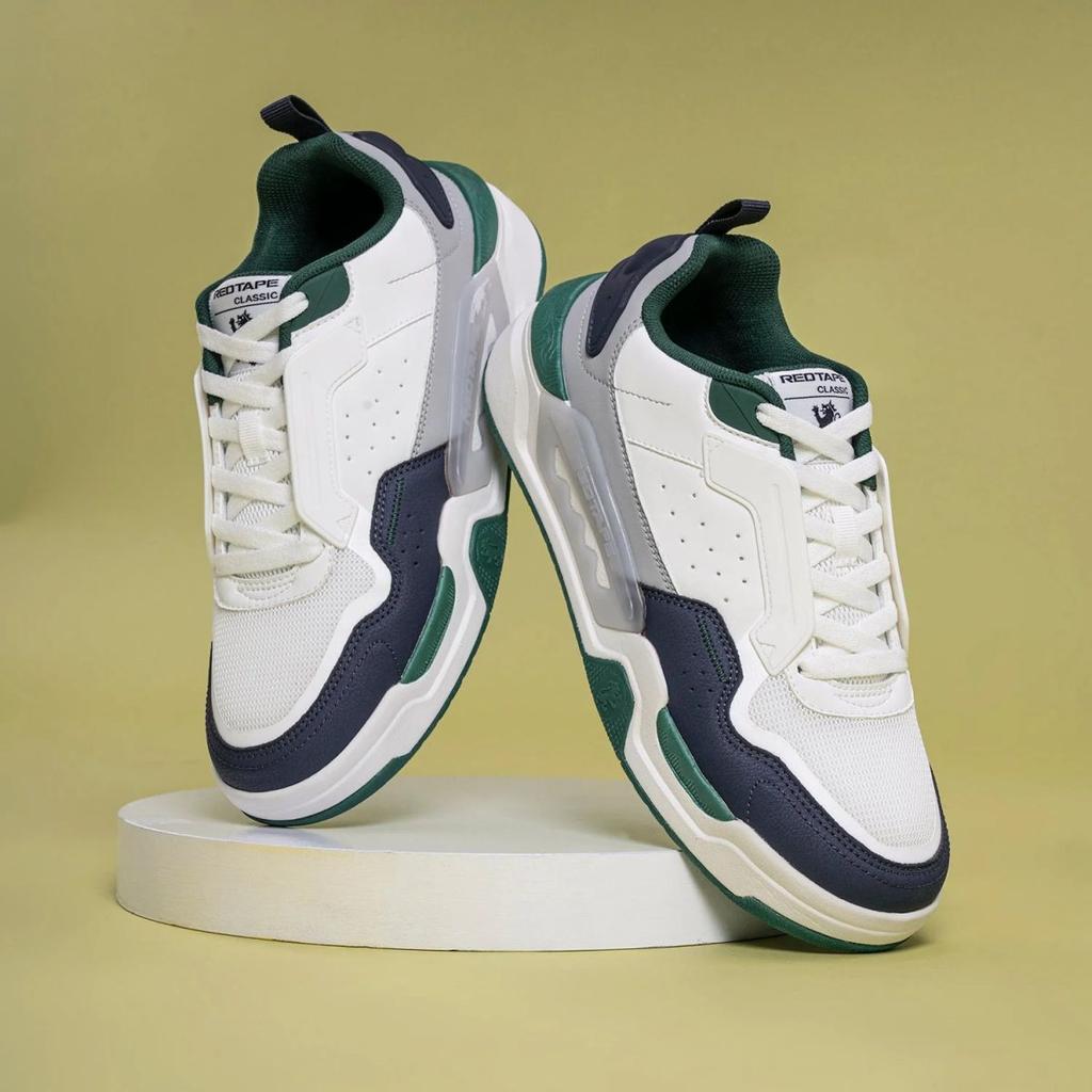 Sneakers for Men in White and Green | Lifestyle Shoes — photo 6