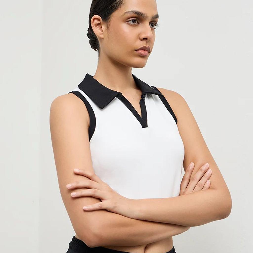 Nuoflexx White Cotton-Blend Top