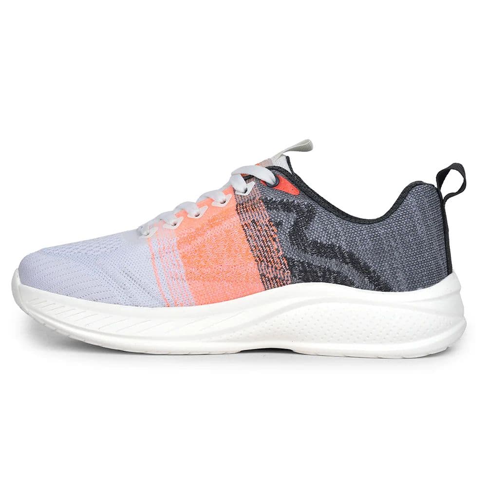 Leap7x White Sports Lacing Running Shoes For Men DREPON-1E By Liberty — photo 3