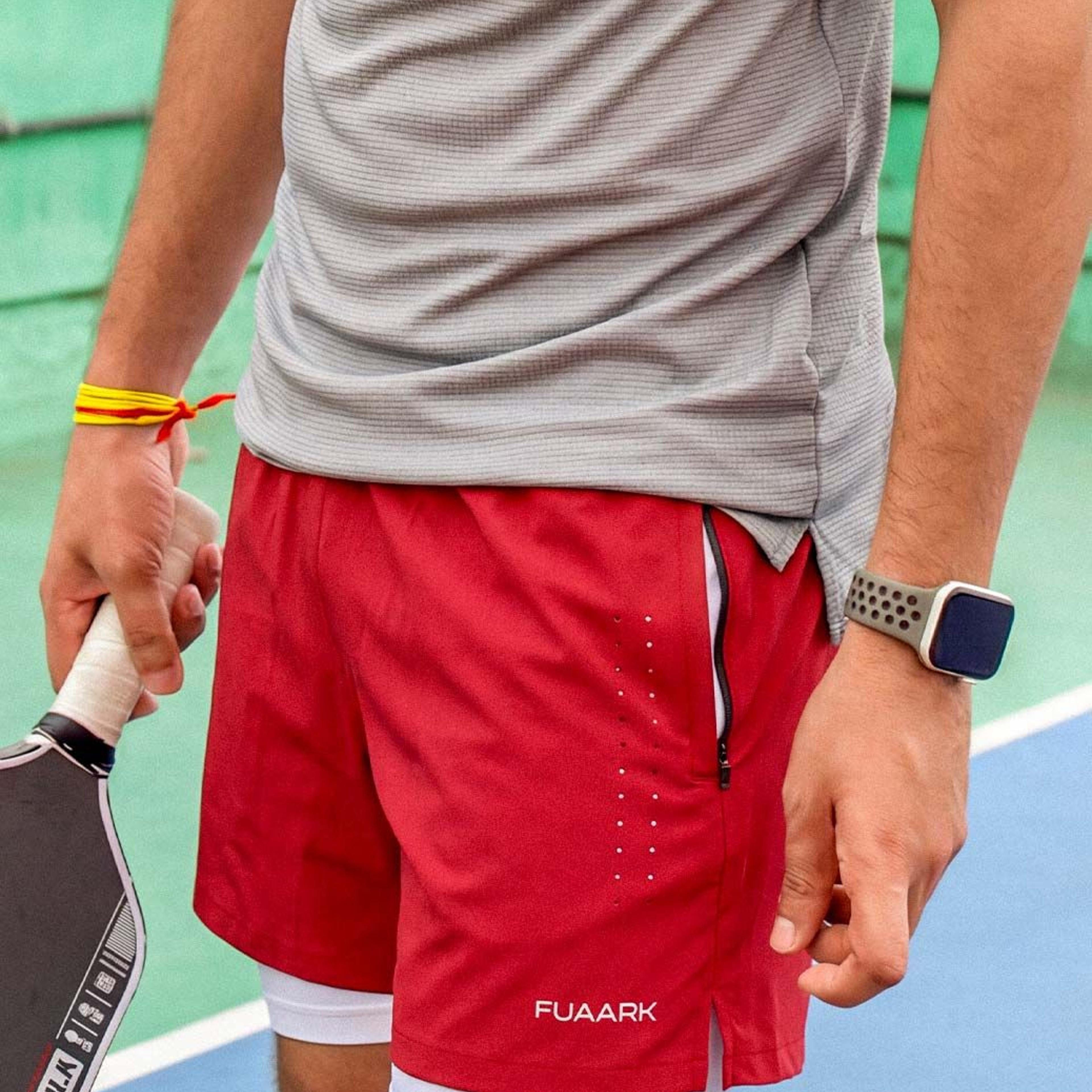 2 in 1 Laser Shorts Red