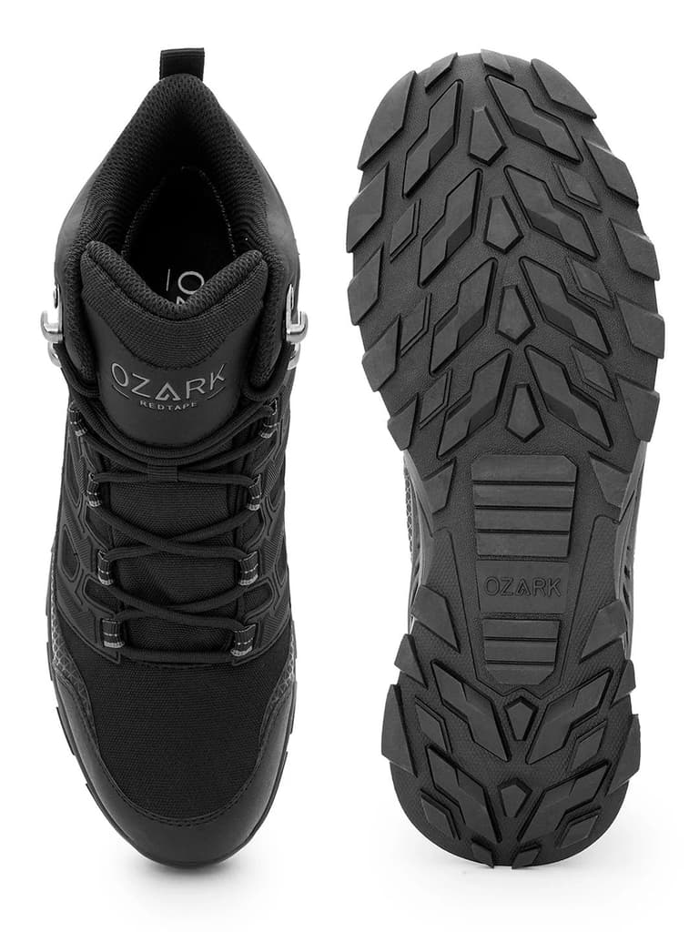 Black Trekking Shoes for Men | High-Top Outdoor — photo 5