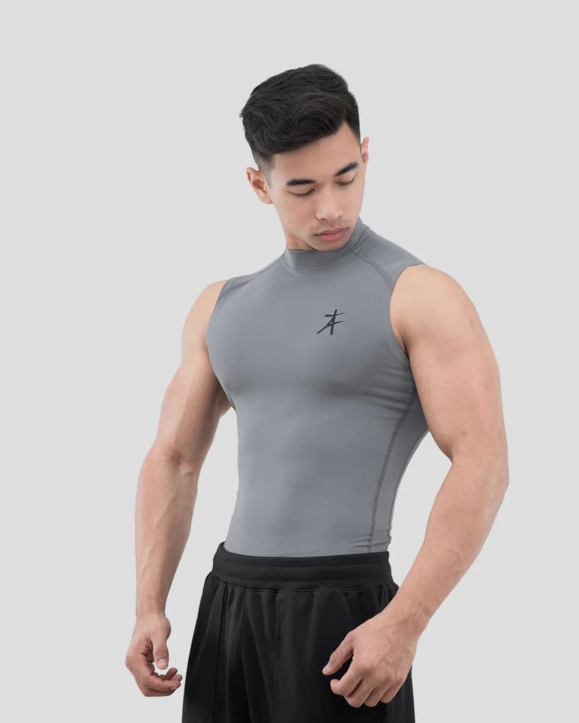 Hustle High Neck Compression Tank — photo 2
