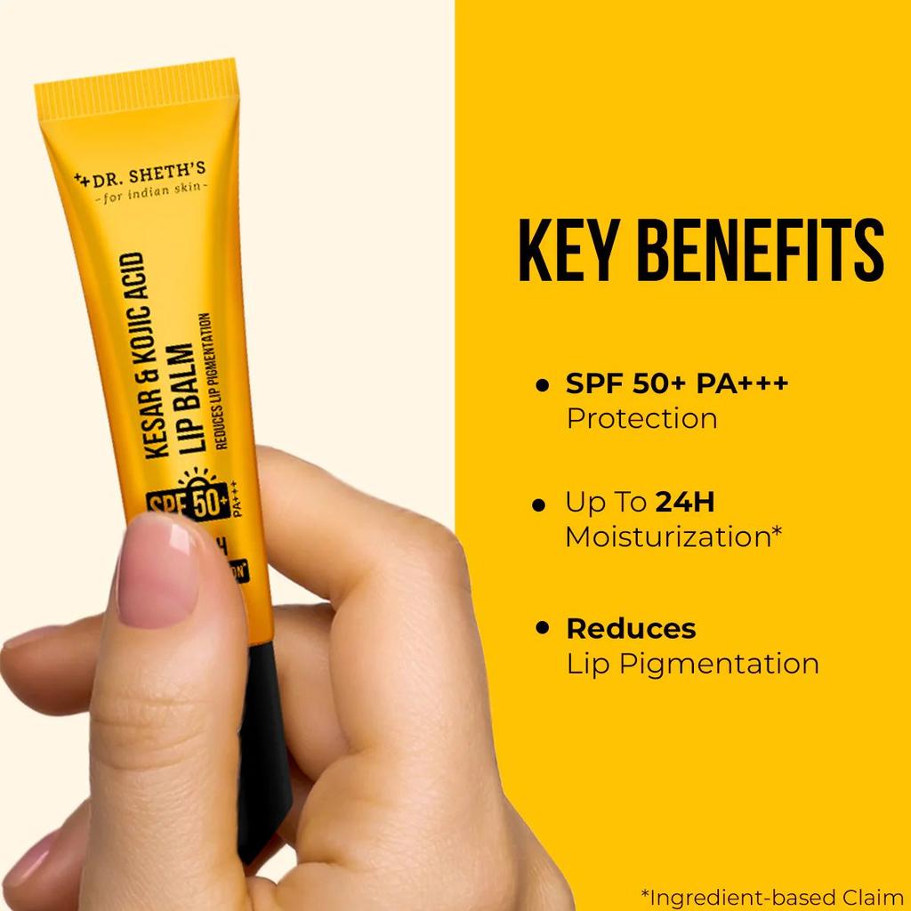 Kesar & Kojic Acid Lip Balm - 10g