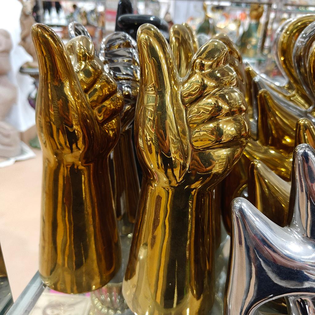 Gold Finger Statue | Decorative | Metal | Unknown