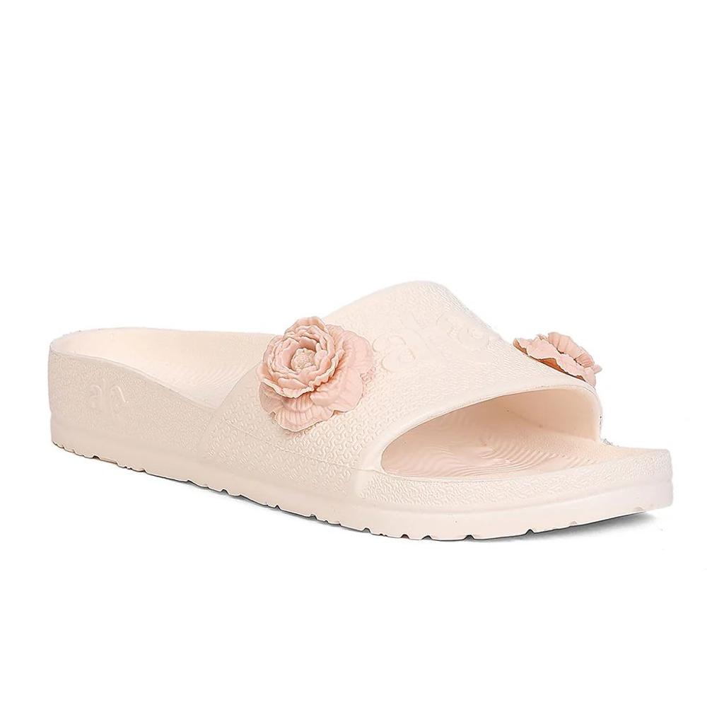 A-HA DOCTOR-1L Cream Casual Slip-on Slides for Women by Liberty