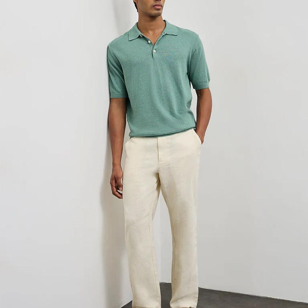 ETA Sage Relaxed-Fit Cotton-Blend Polo T-Shirt