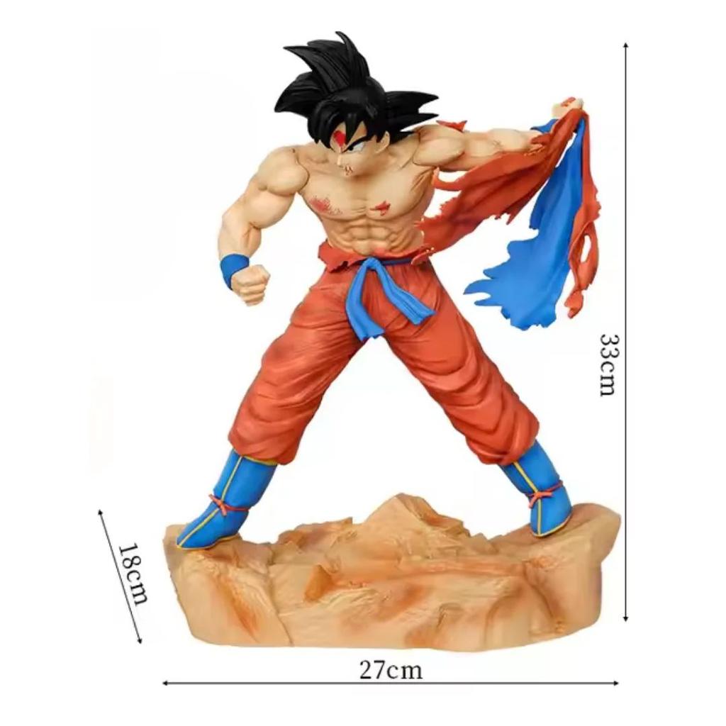 Tearing Clothes Goku 33cm Action Figure | DBZ Anime Battle Scene Statue — photo 4