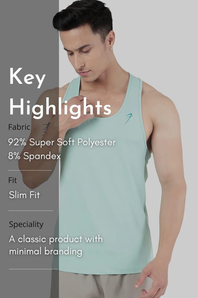 Aura Textured Tank Sea Green — photo 6