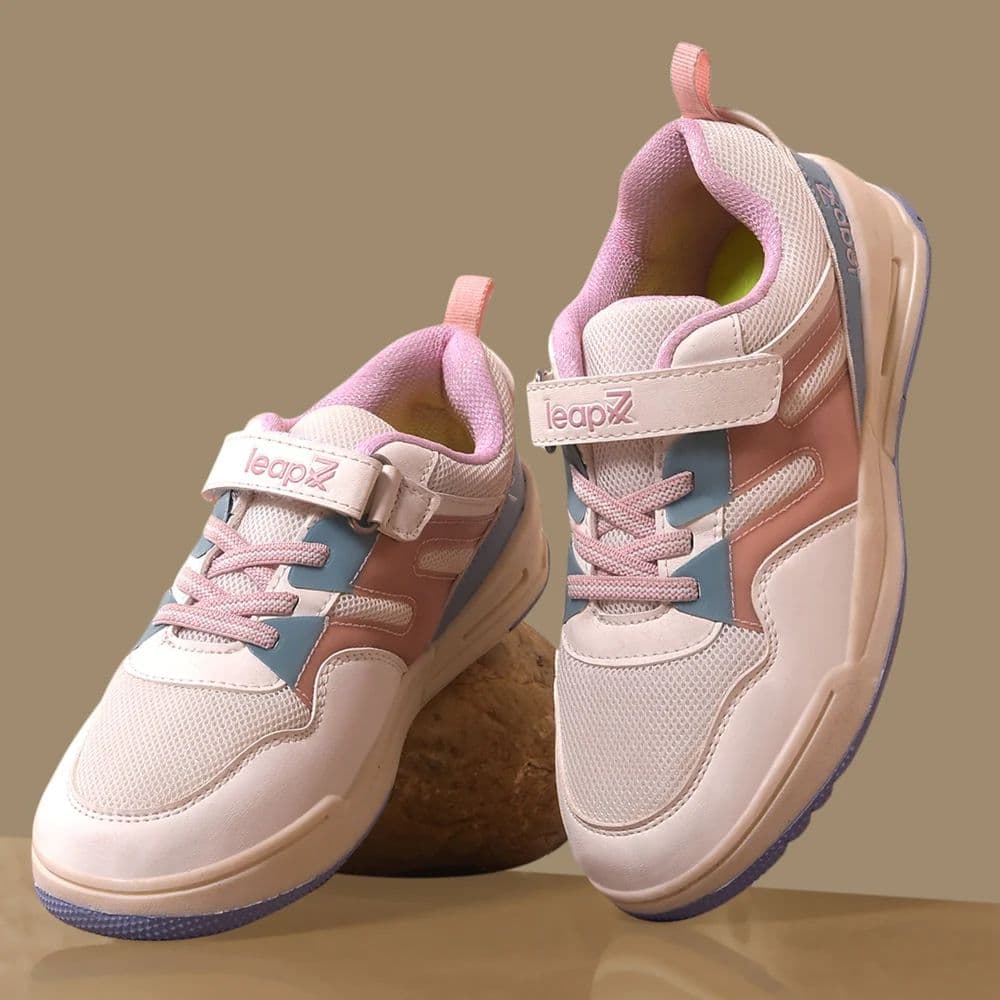 Leap7x Peach Casual Non Lacing Sneakers For Kids ENVY-5VE By Liberty — photo 4