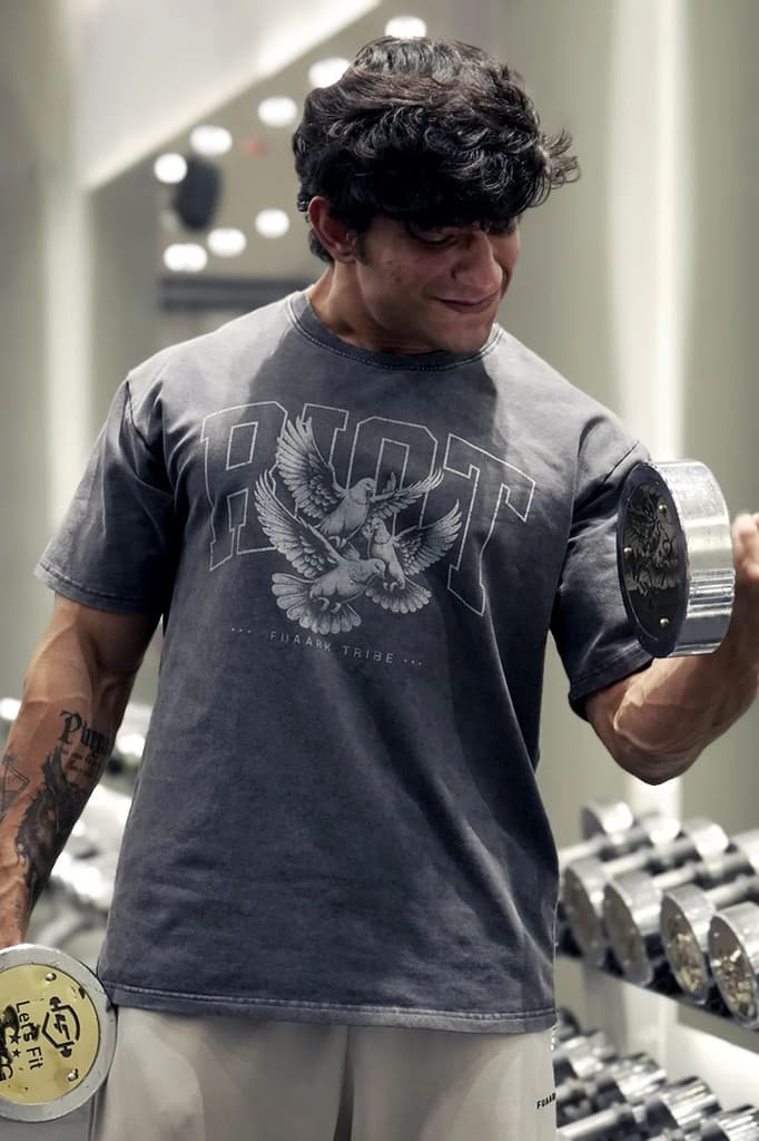 Shadow Washed Oversized T-shirt Dark Grey — S