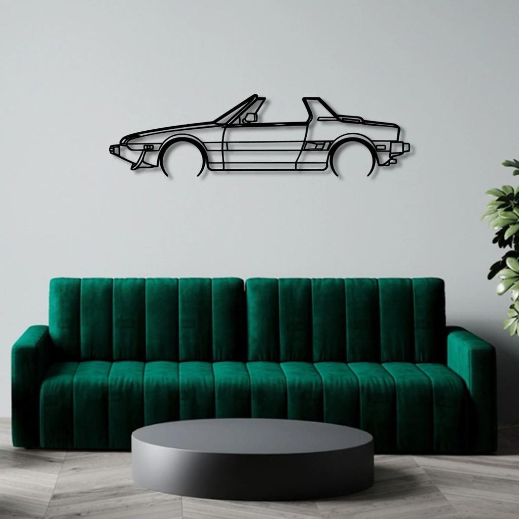 FIAT BERTONE X1/9 CONVERTIBLE METAL WALL ART