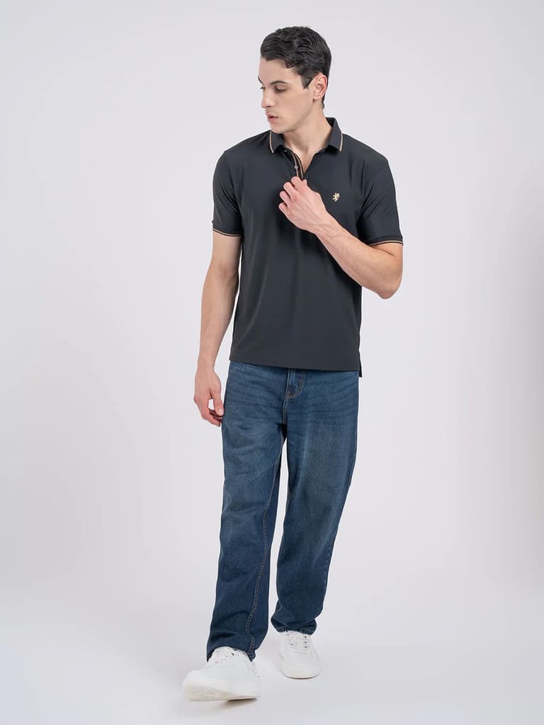 Jacquard Collar Polo T-shirt for Men | Premium Comfort | Sharp Look — photo 5