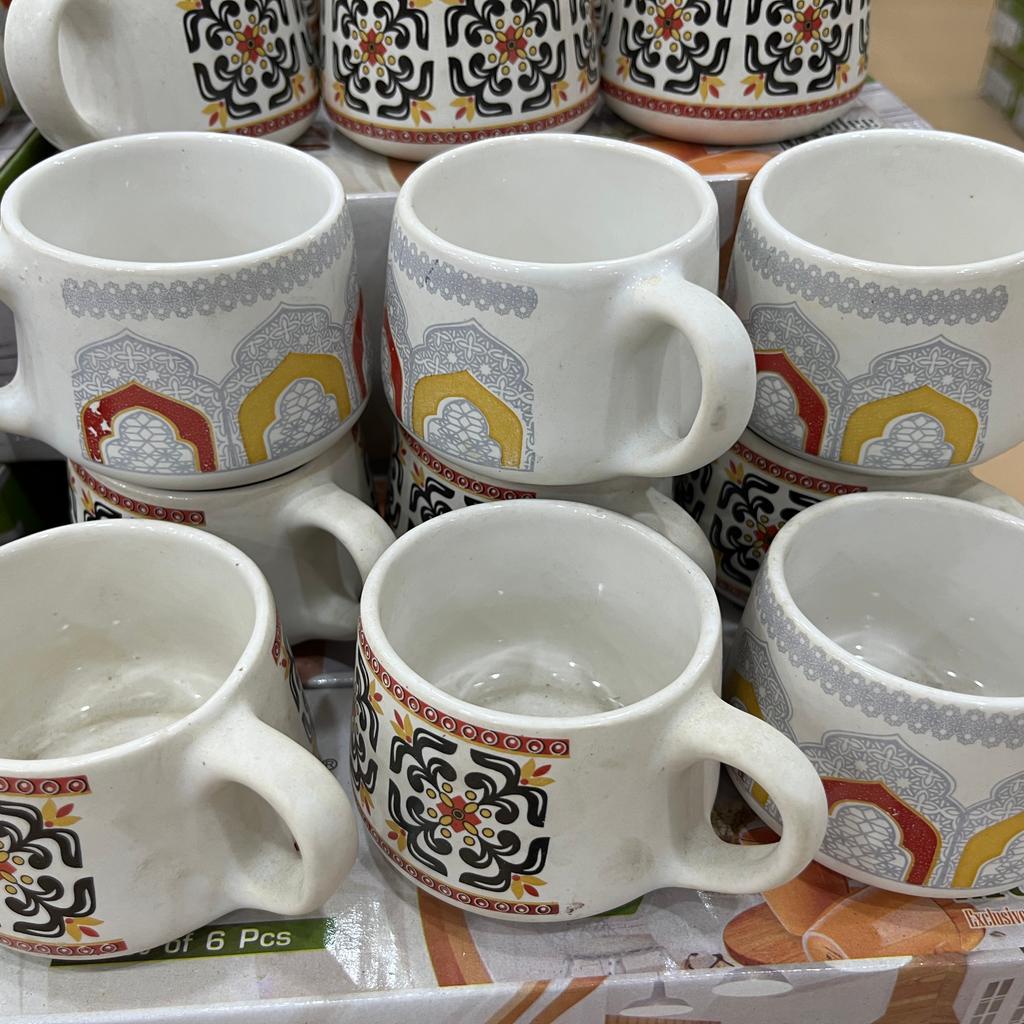 White Mug with Designs | Coffee Mug | Ceramic | White