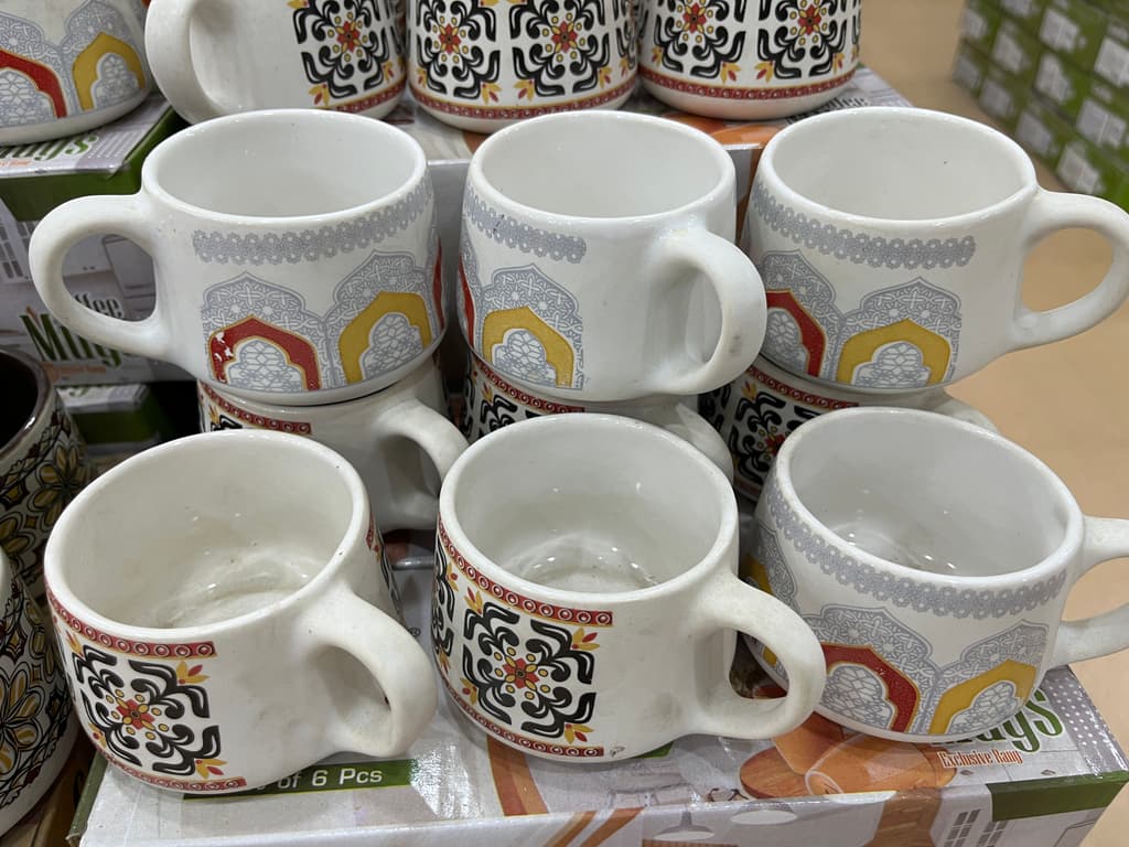 White Mug with Designs | Coffee Mug | Ceramic | White