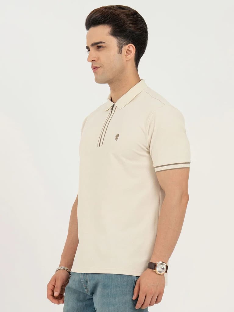 Polo T Shirts for Men in Beige | Classic Polo T Shirts — photo 2