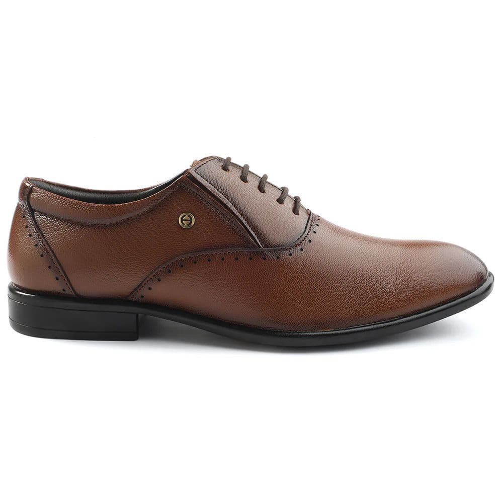 Healers Tan Formal Lacing Oxford Shoes For Men U993-18 By Liberty — photo 2