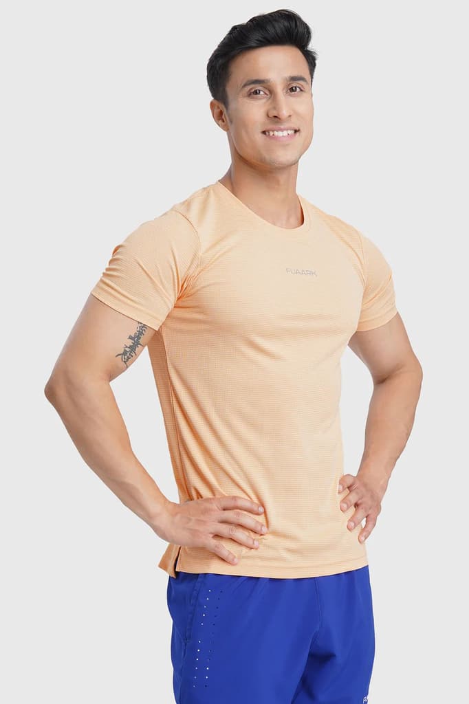 Checks Running T-shirt Peach — photo 7