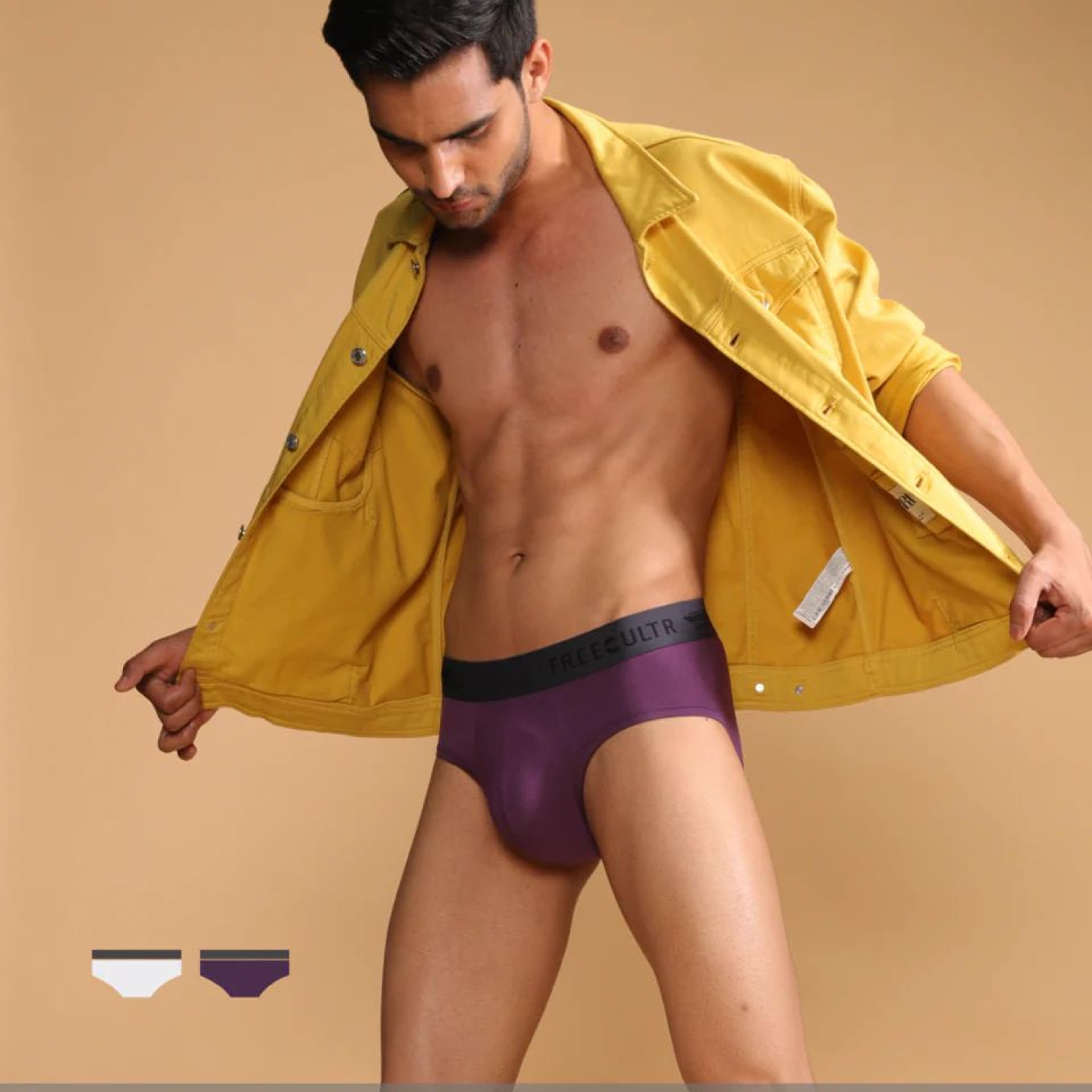Men's Anti-Bacterial Micro Modal Brief in Contrast Waistband (Pack of 2)
