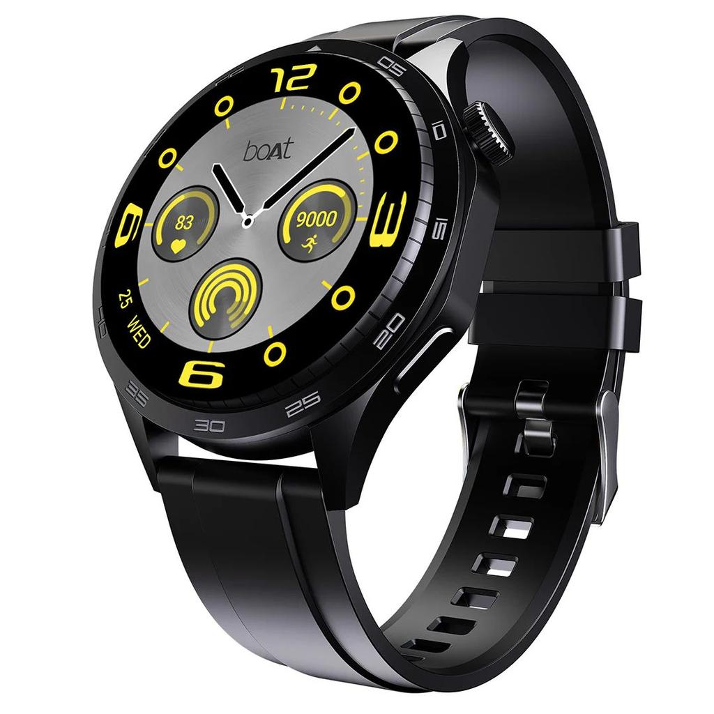 boAt Enigma Radiant | Smartwatch with 1.43" Amoled Display, AI Voice Assistant, Multiple Watch Faces — Active Black
