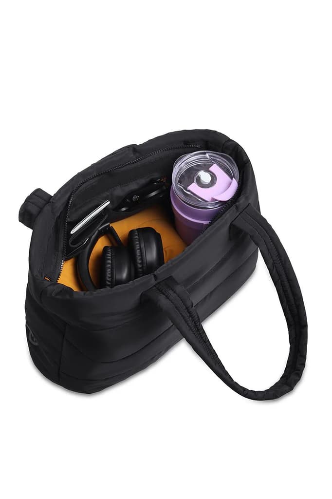 Puffer Shoulder Bag // Black On Black
