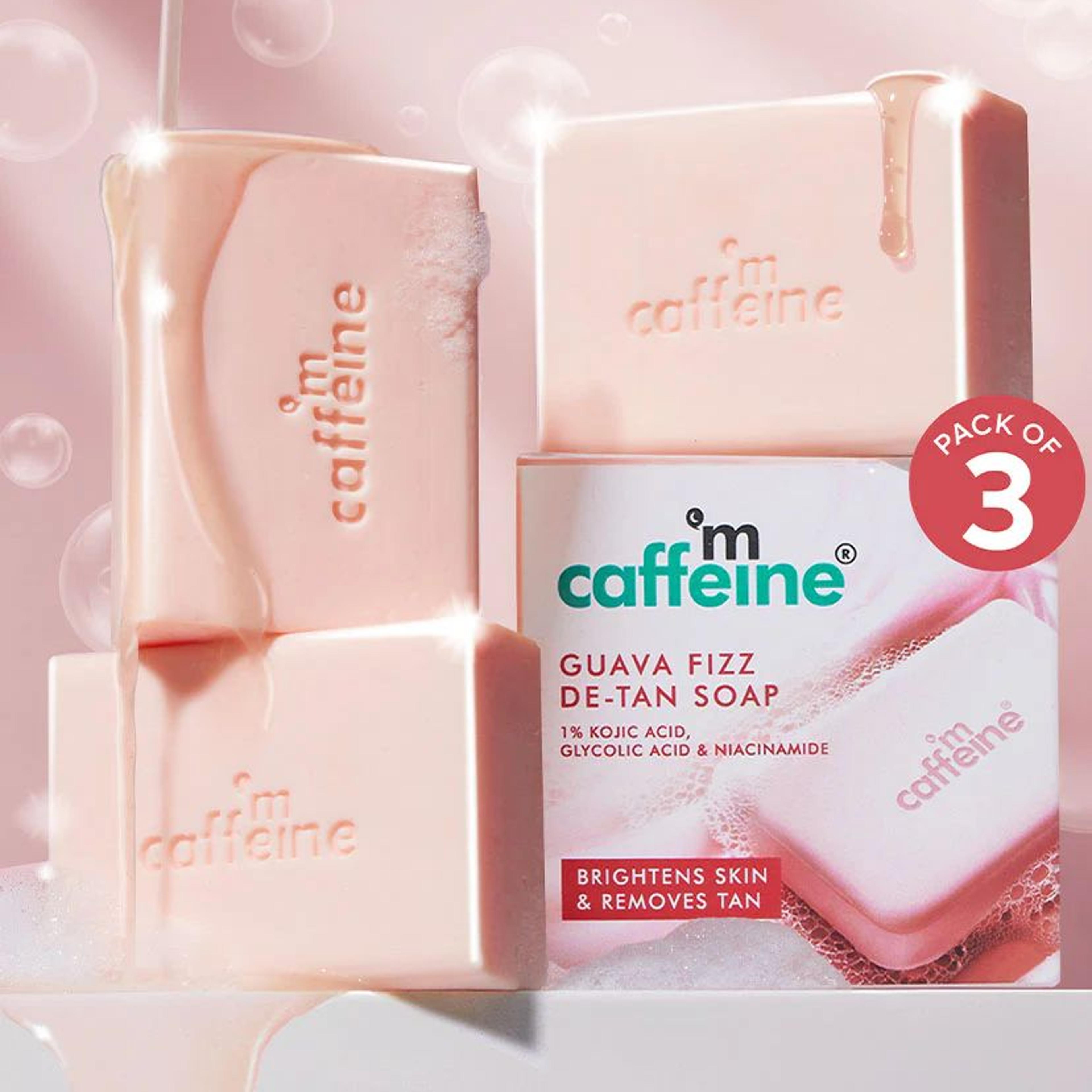 1% Kojic Acid & Glutathione Guava Fizz Soap - 300g (3x100g)