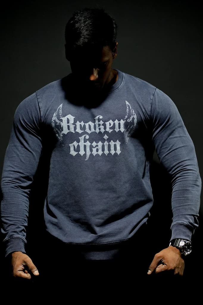 Shadow Washed Sweatshirt Dark Grey — S