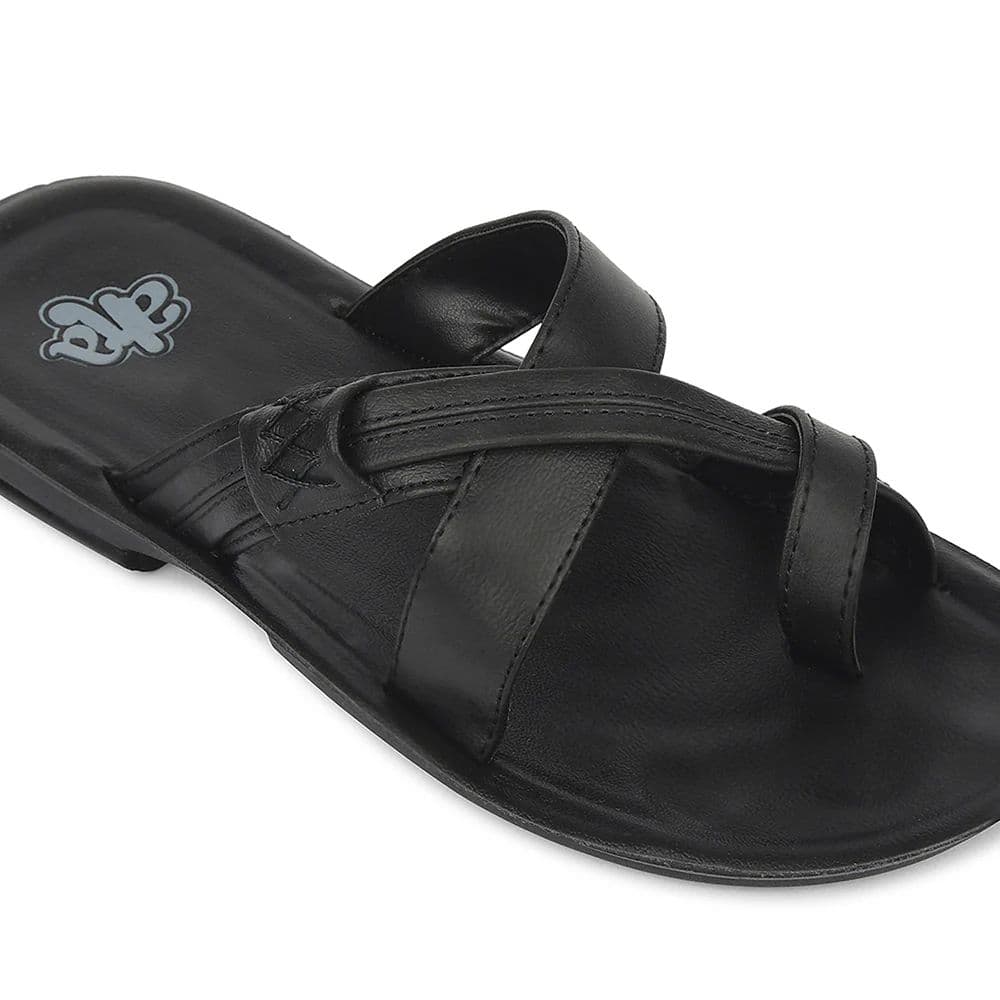 A-HA Black Casual Flat Sandal For Men MPU-60 By Liberty — photo 4