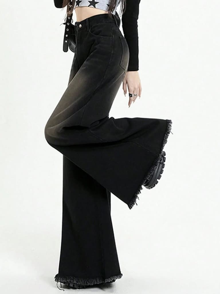 Black Flame Extra Wide Jeans — photo 9