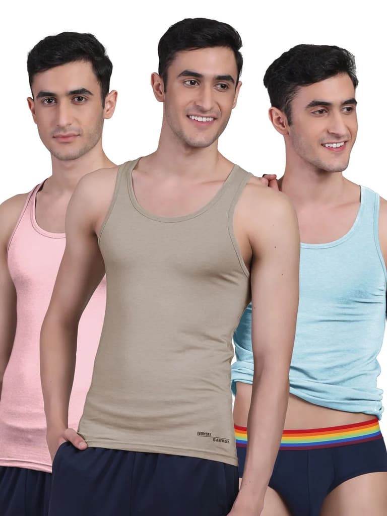 Twin Skin Organic Bamboo Vest - Comfort Fit (Pack of 3) — photo 2