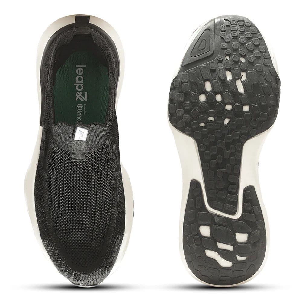 Leap7X by Liberty Men's CHICAGO-1 Black Slip-On Walking Shoes - EAZYGO Technology with Ortholite Insole — photo 5