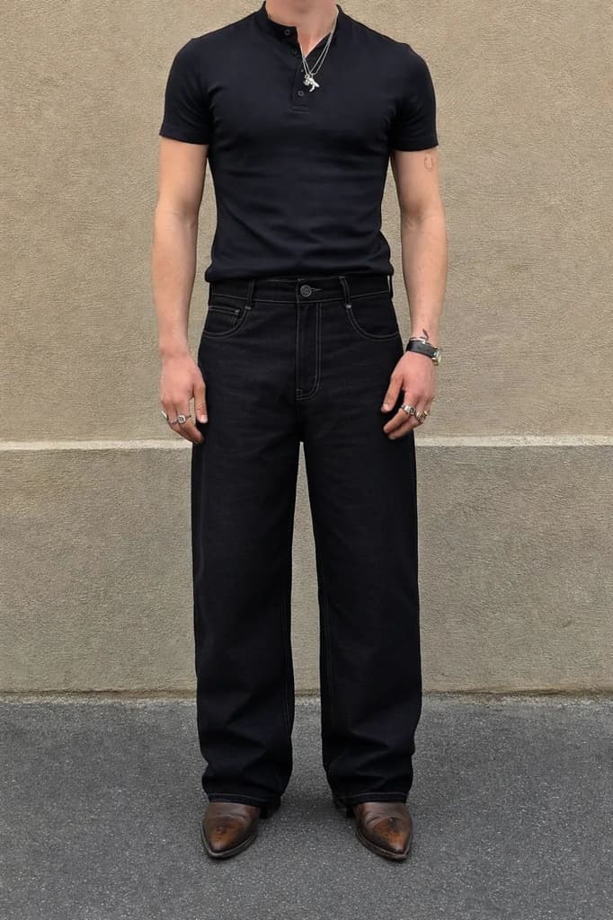 Fake Denim Supersoft Baggy Pants — photo 4