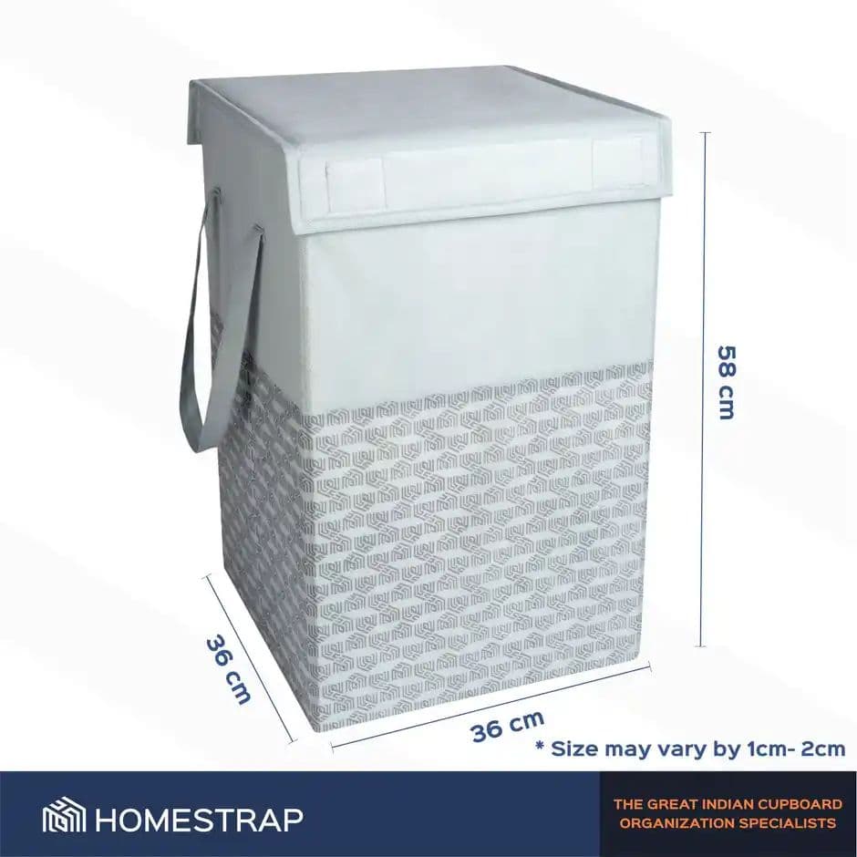 Homestrap Printed Foldable Laundry Basket With Lid — photo 3