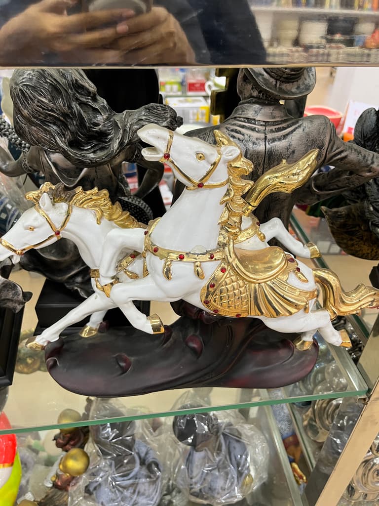 White Horse Statue | Sculpture | Porcelain | White
