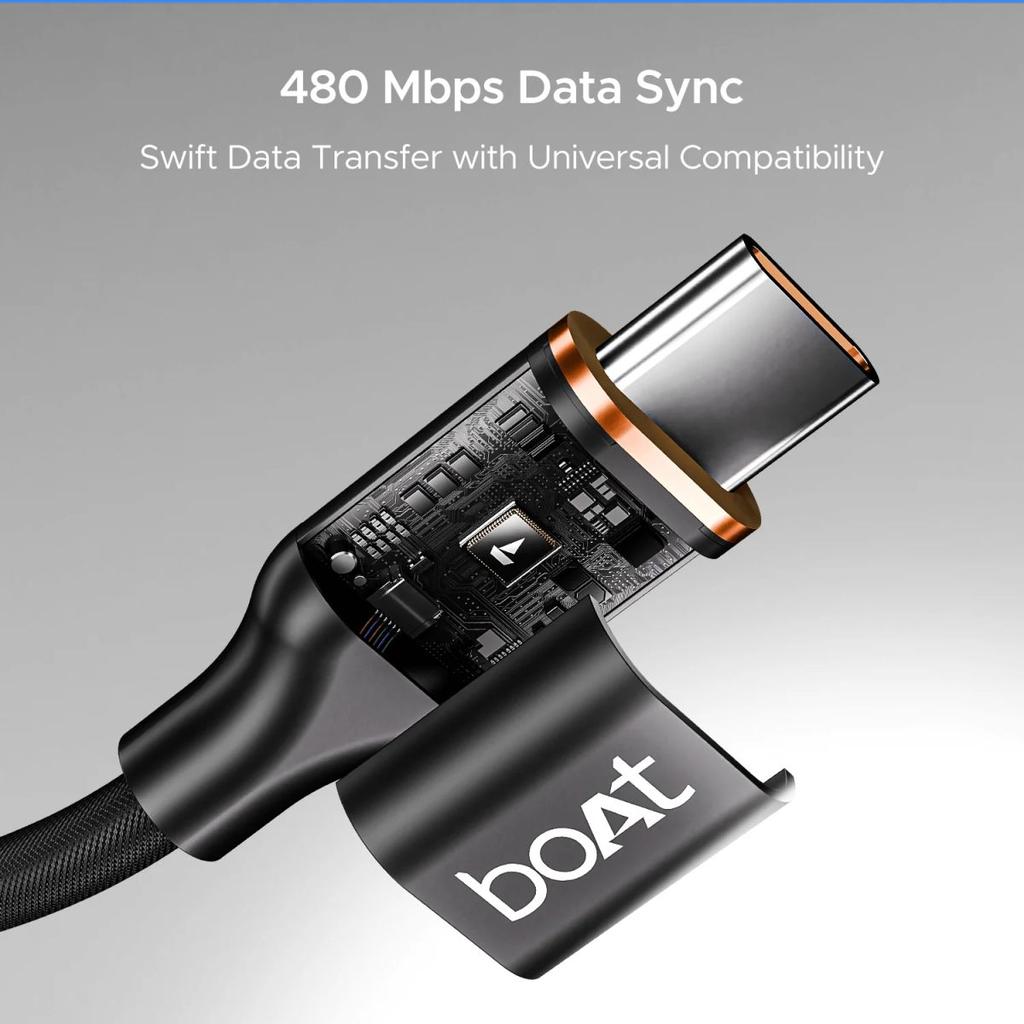 boAt Type C C800 Magna Cable | Charging Cable with 3A Fast Charging, Tangle-free Cable, 480 Mbps Data Sync, 10,000+ Bends Lifespan — photo 5