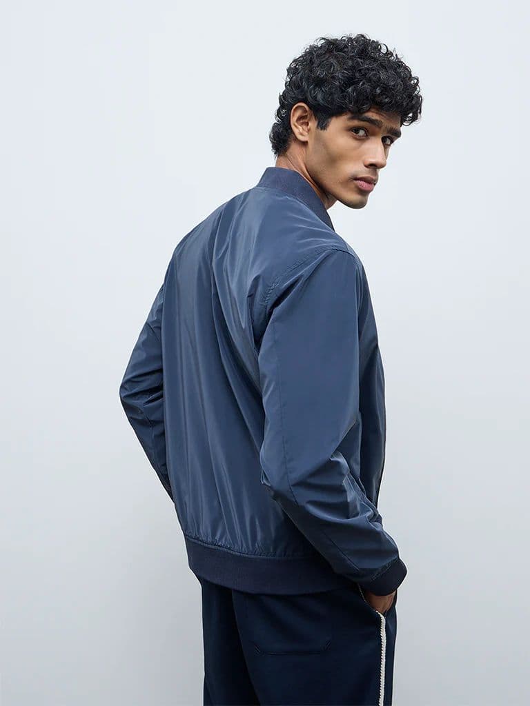 Nuoflexx Navy Relaxed-Fit Bomber Jacket — photo 4
