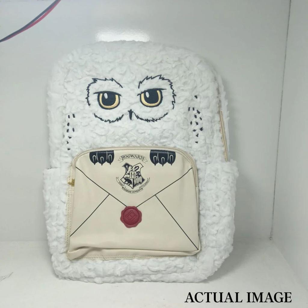 Plush Owl Backpack with Acceptance Letter Pocket | Soft Furry Backpack for Potterheads — photo 2