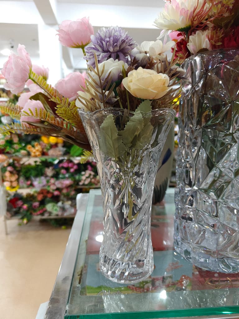 Clear Glass Vase | Modern Design | Decorative | Clear