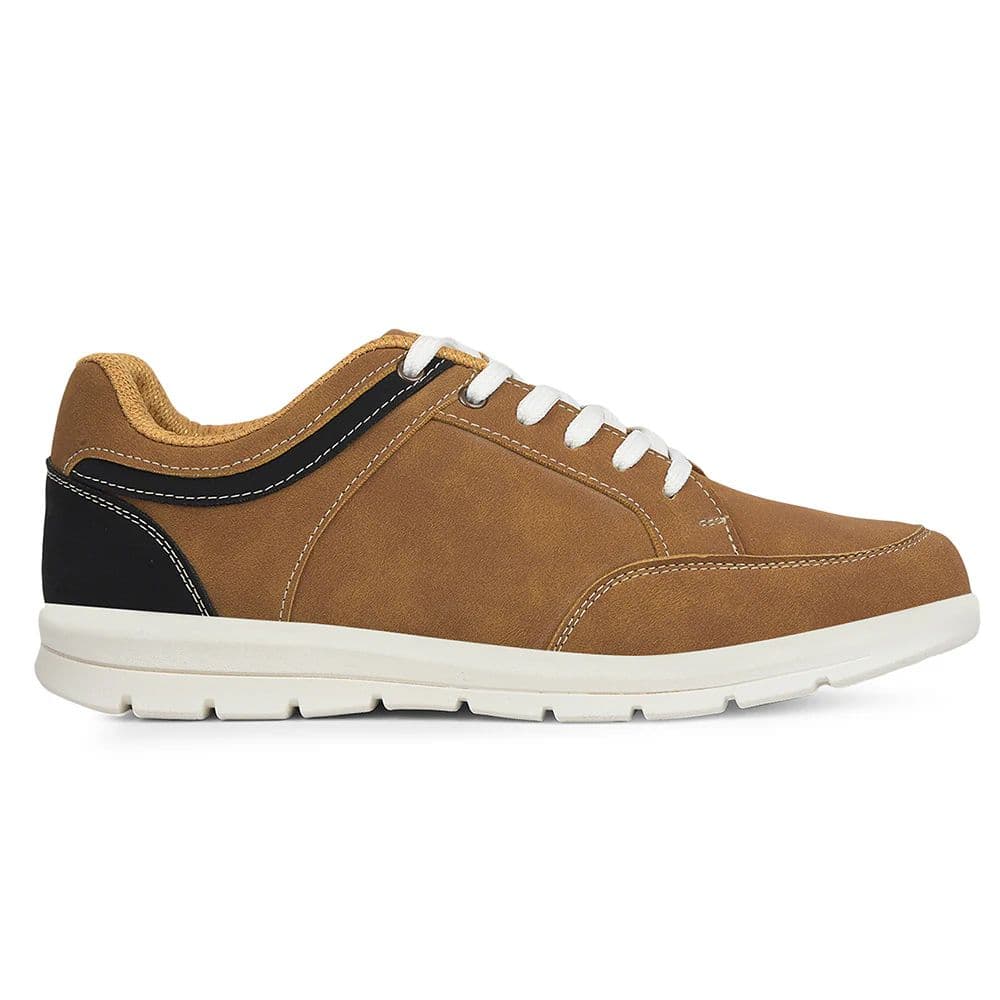 Leap7x Camel Casual Lacing Sneakers For Men FRINKS-1E By Liberty — photo 2