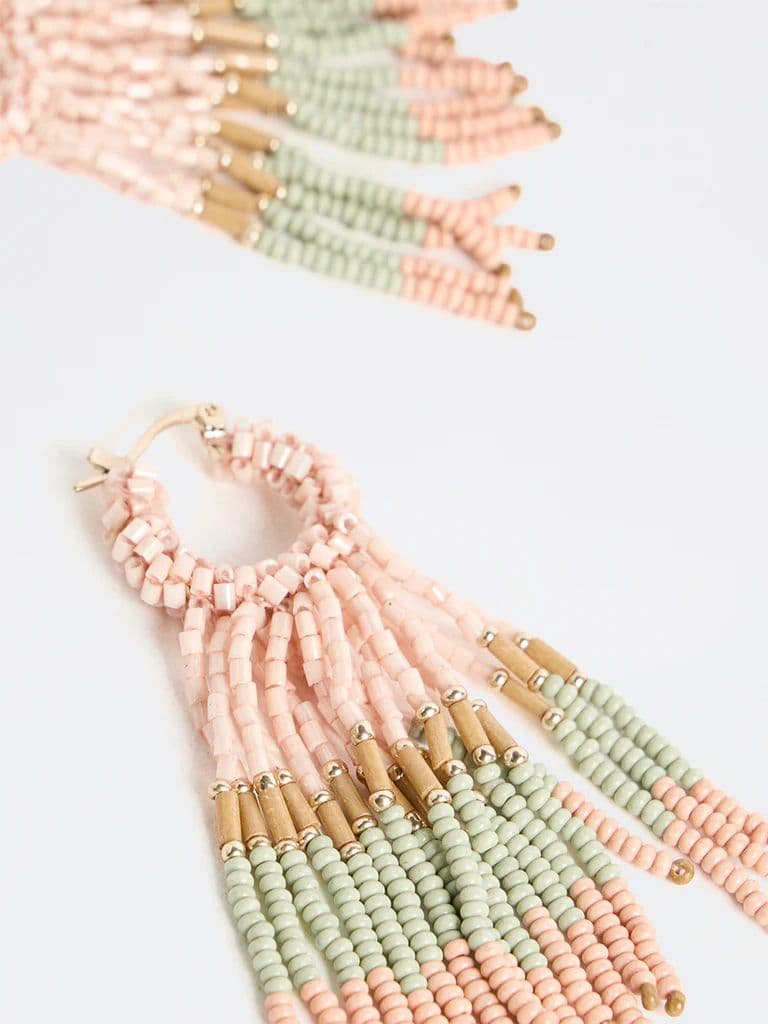 Westside Accessories Multicolour Beaded Dangler Earrings — photo 3