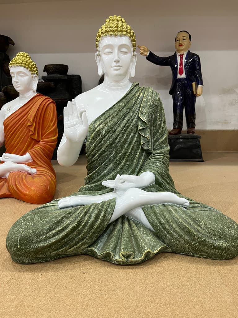 Buddha Statue | Sculpture | Bronze | Green