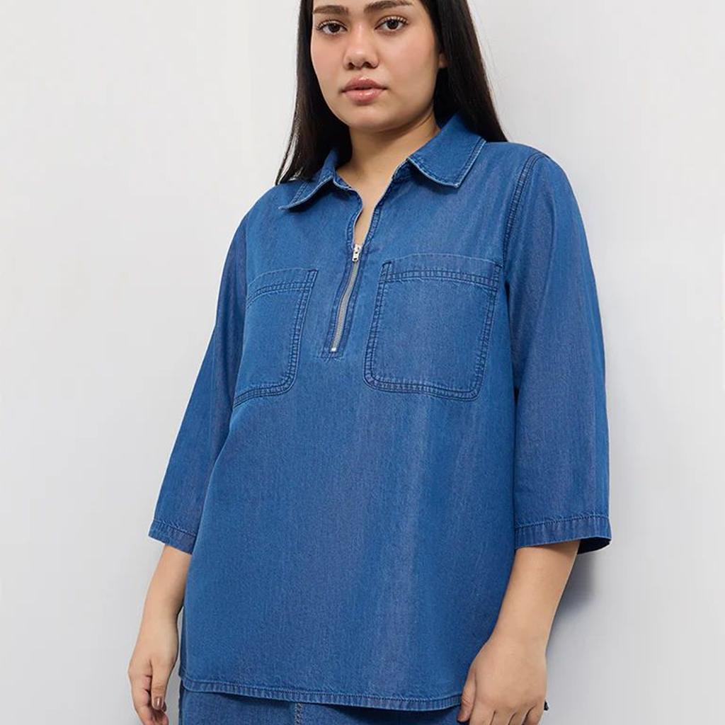 Gia Blue Denim Blouse