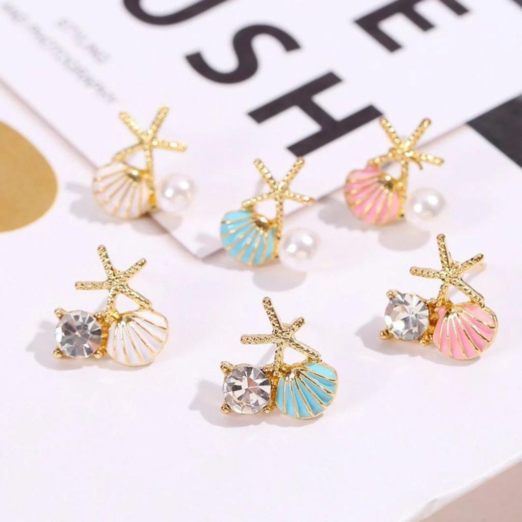 Coastal Charm Earrings | Embellished Stud Earrings