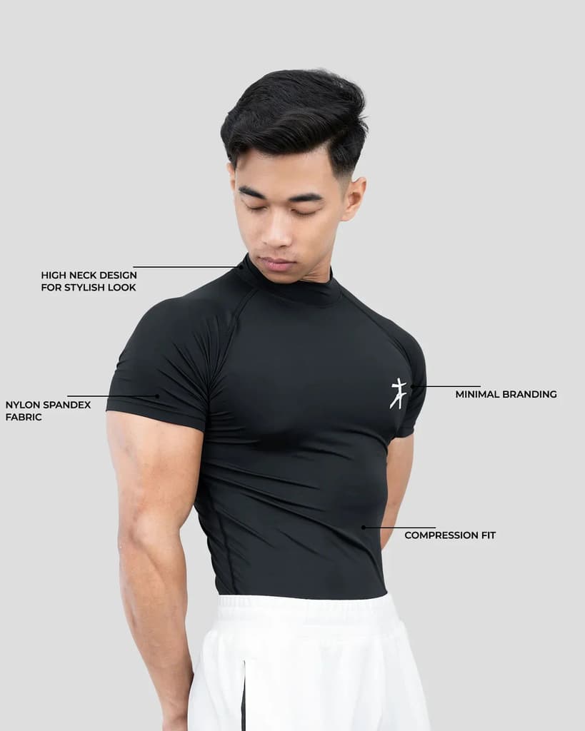 Hustle High Neck Compression T-shirt — photo 3