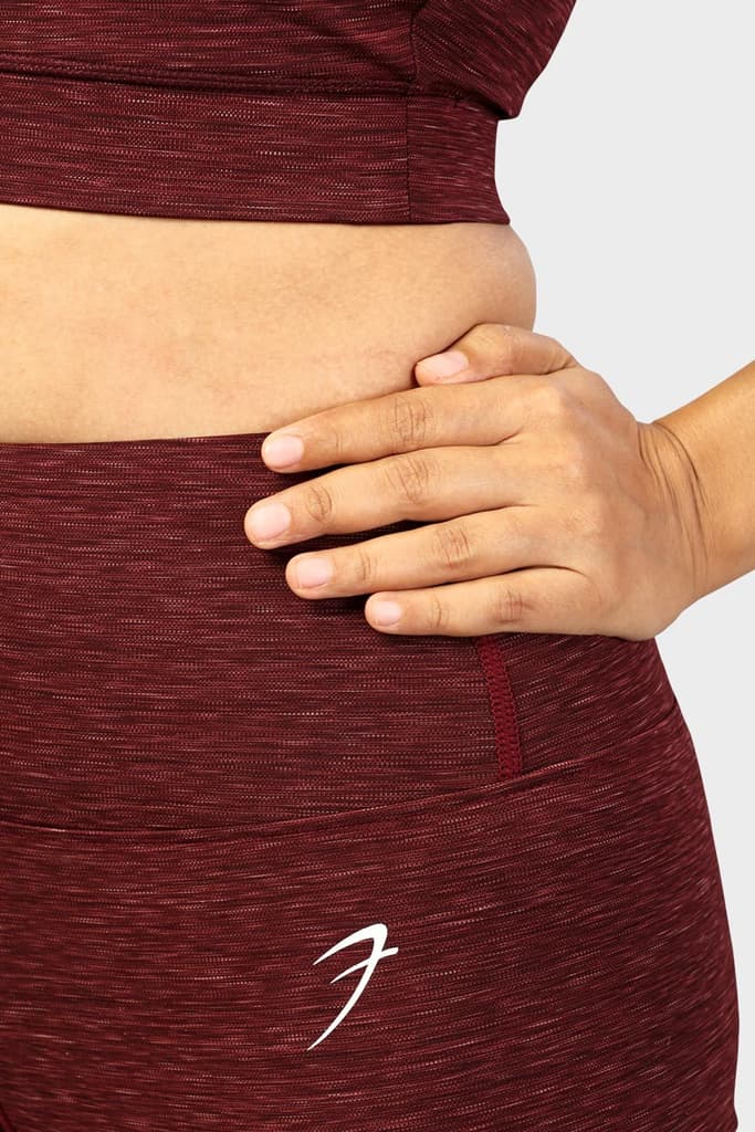 Essential Melange Leggings Maroon — photo 2