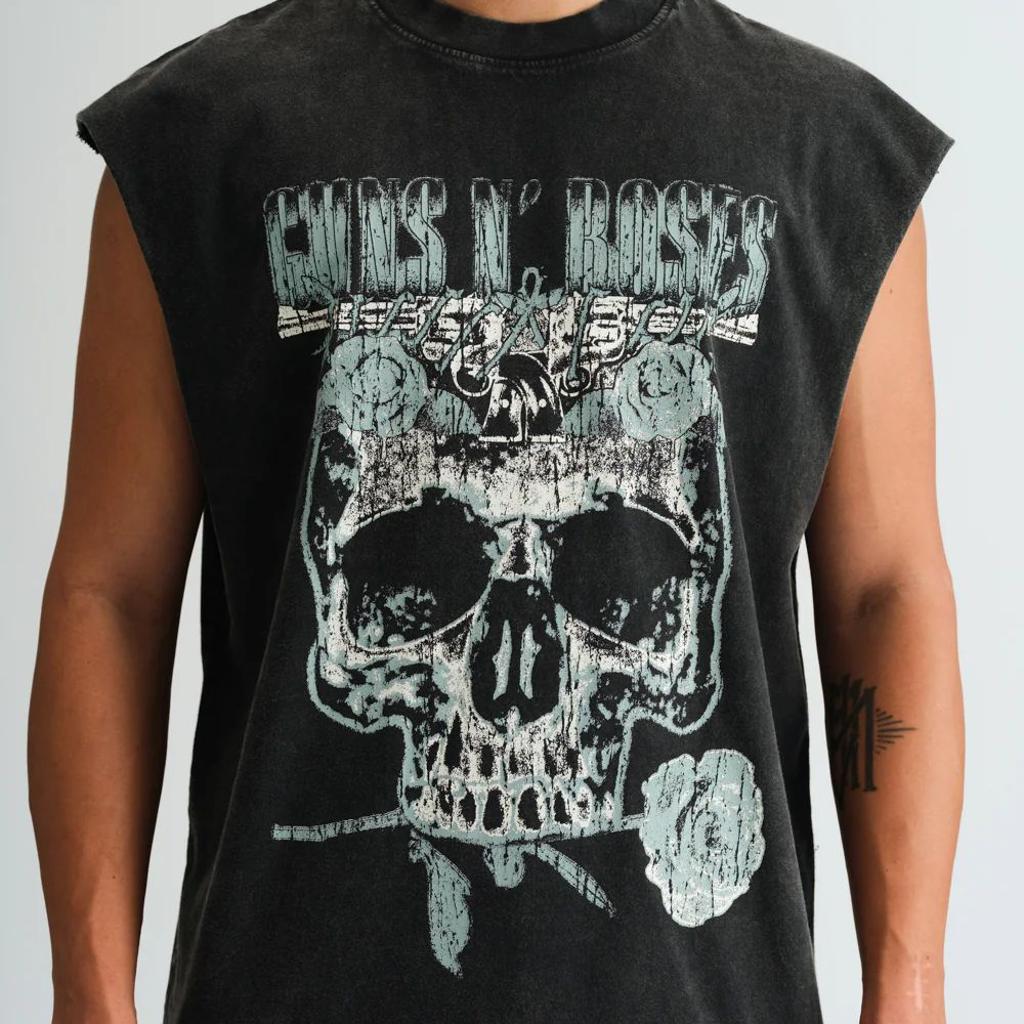Faded Guns N Roses Oversized Tank