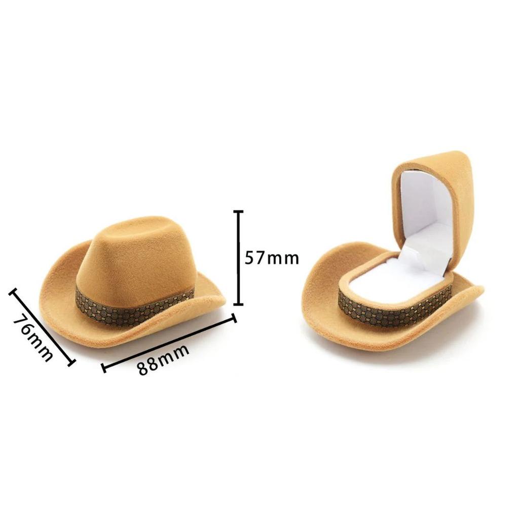 Cowboy Hat Velvet Ring Box – Add-On Only — photo 3
