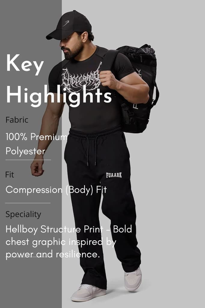 Hellborn Compression T-shirt Black/White — photo 7