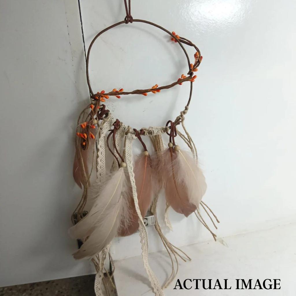 Pastel Feather Dreamcatcher – Handmade Boho Wall Décor — photo 6