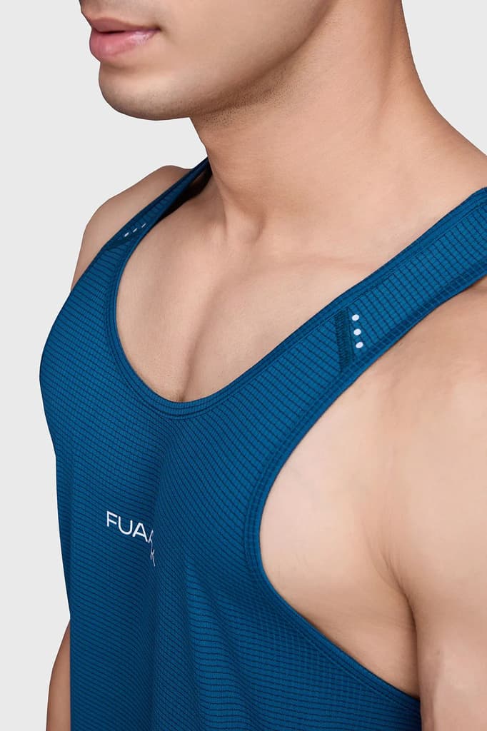 Checks Running Tank Teal — photo 4