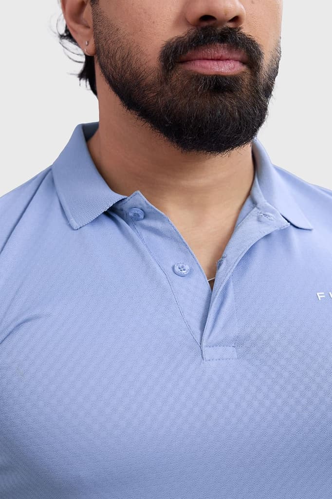 Wave Polo T-shirt Light Blue — photo 4